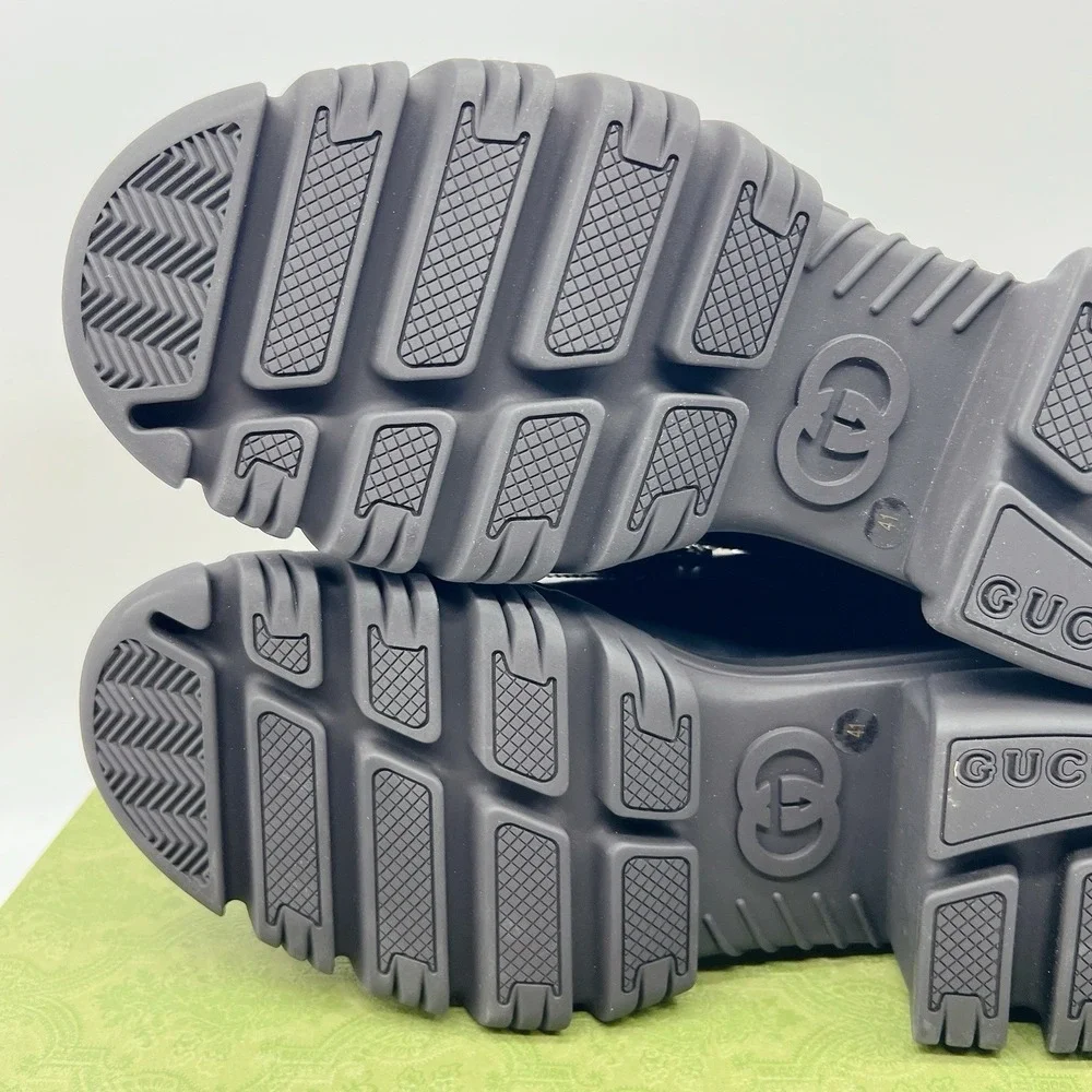 GUCCI Horsebit Creeper Loafers Platform Black Sylke Leather Women's EU 41 - Picture 13 of 16